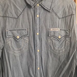 Rare and unique True Religion button up